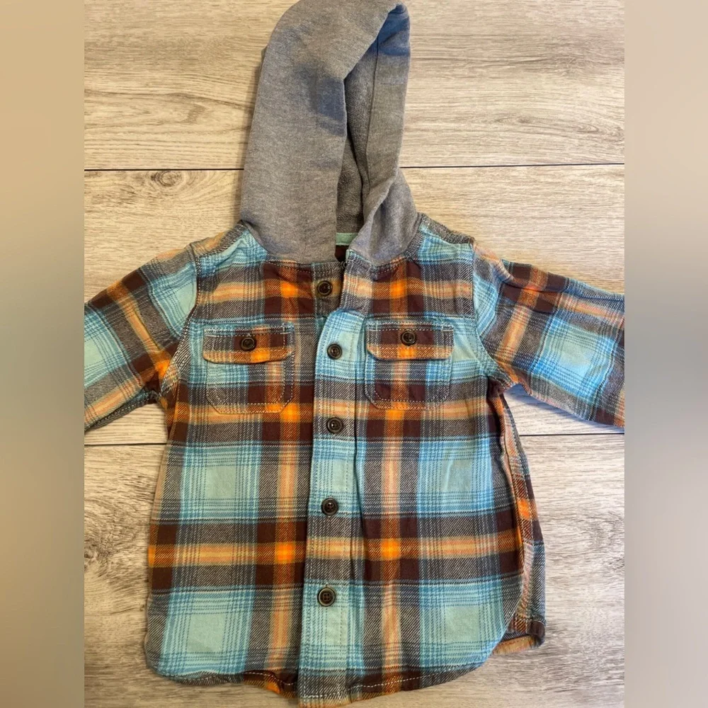 Osh Kosh 18 M Boys Hooded Flannel